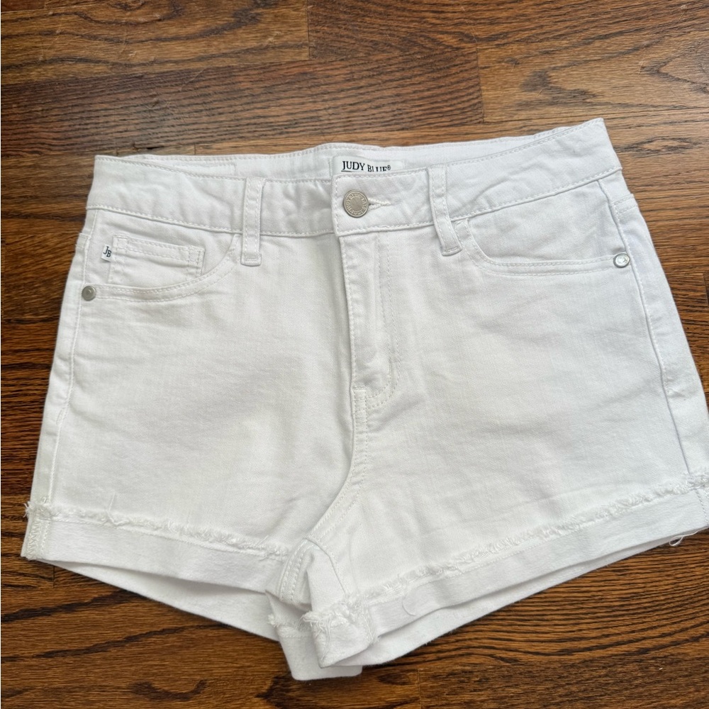 Judy Blue Women's Classic White Jean Shorts